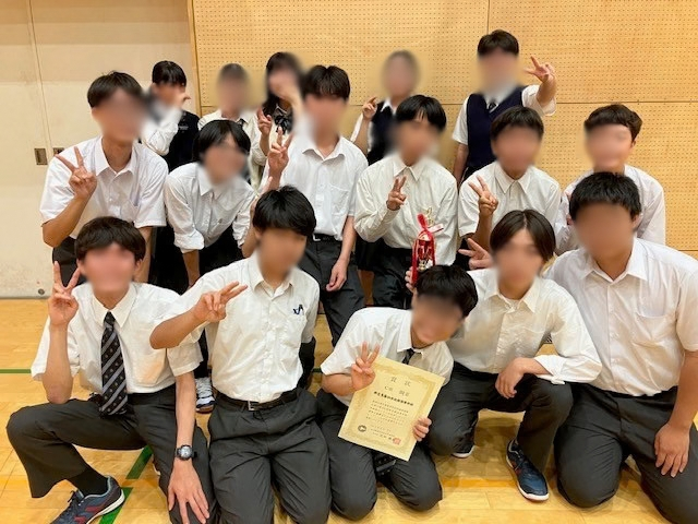 吹奏楽部表彰　顔ばかし